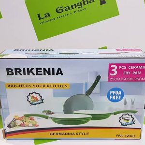 Set de Sartenes 3 Piezas Brikenia FPA-324CE