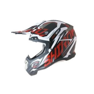 Casco Shiro MX-917 Rojo Carbon. Talla L.