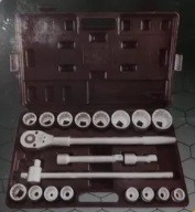 Juego de vasos y carraca extensible Würzburg SW-21 SS 21 Piezas. Linea Profesional. Vasos 19 a 50mm.