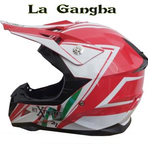 Casco Cross Adulto HT Xtreme Rojo Blanco Talla L