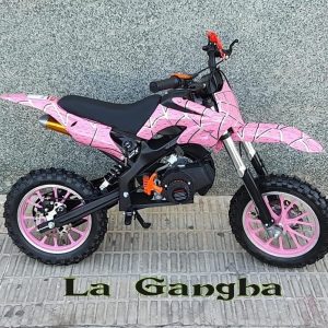 Minimoto Cross IM30 Racing Orion 701 Grafitti Spiderman Rosa. Motor 49cc. Arranque con tirador. Ruedas 10