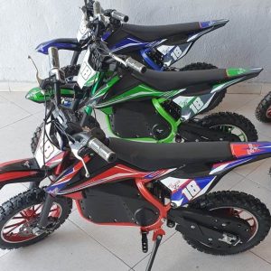 Minicross Eléctrica 1000W. 3 posiciones de velocidad. Ruedas 10 pulgadas. Edad 6 a 10 años. Producto Nuevo.