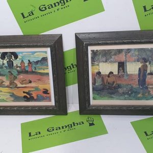 Pareja de Cuadros Tribus. Lienzo Nativos. Producto Segunda Mano