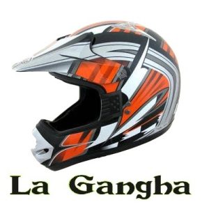 Casco Cross Rush CR003 Naranja. Producto Nuevo