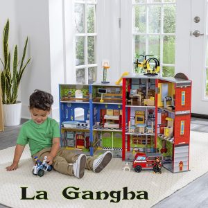 Casa de Muñecas estación de Heroes bomberos y Policias - everyday heroes wooden play set Kidkraft 63239. Producto Segunda Mano