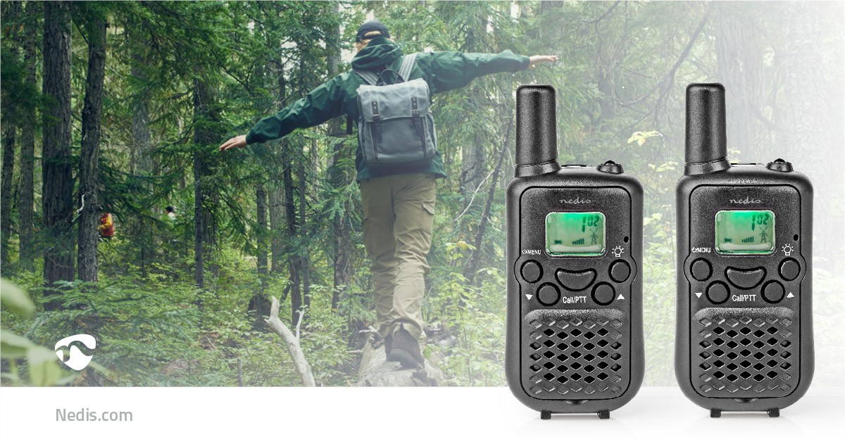 Pack Walkie Talkie Nedis WLTK0500BK Hasta 5Km. Producto Nuevo