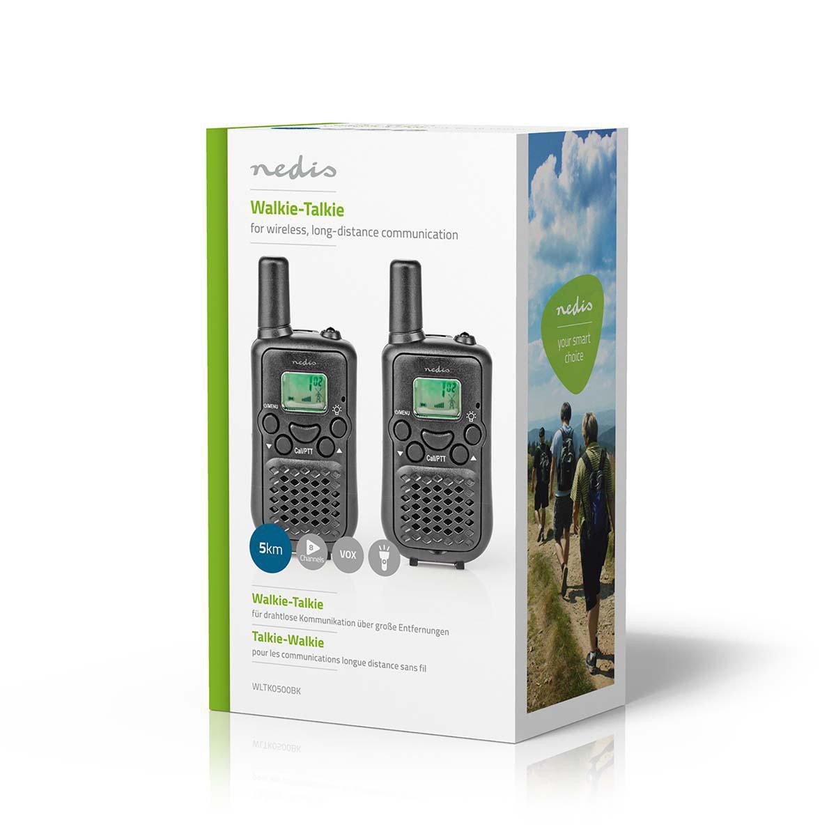 Pack Walkie Talkie Nedis WLTK0500BK Hasta 5Km. Producto Nuevo