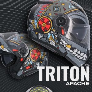Casco Modular Shiro Triton SH-508 Apache rojo. Producto Nuevo