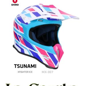 Casco Cross Shiro MX-307 Tsunami Xfither Ice 2. Producto Nuevo