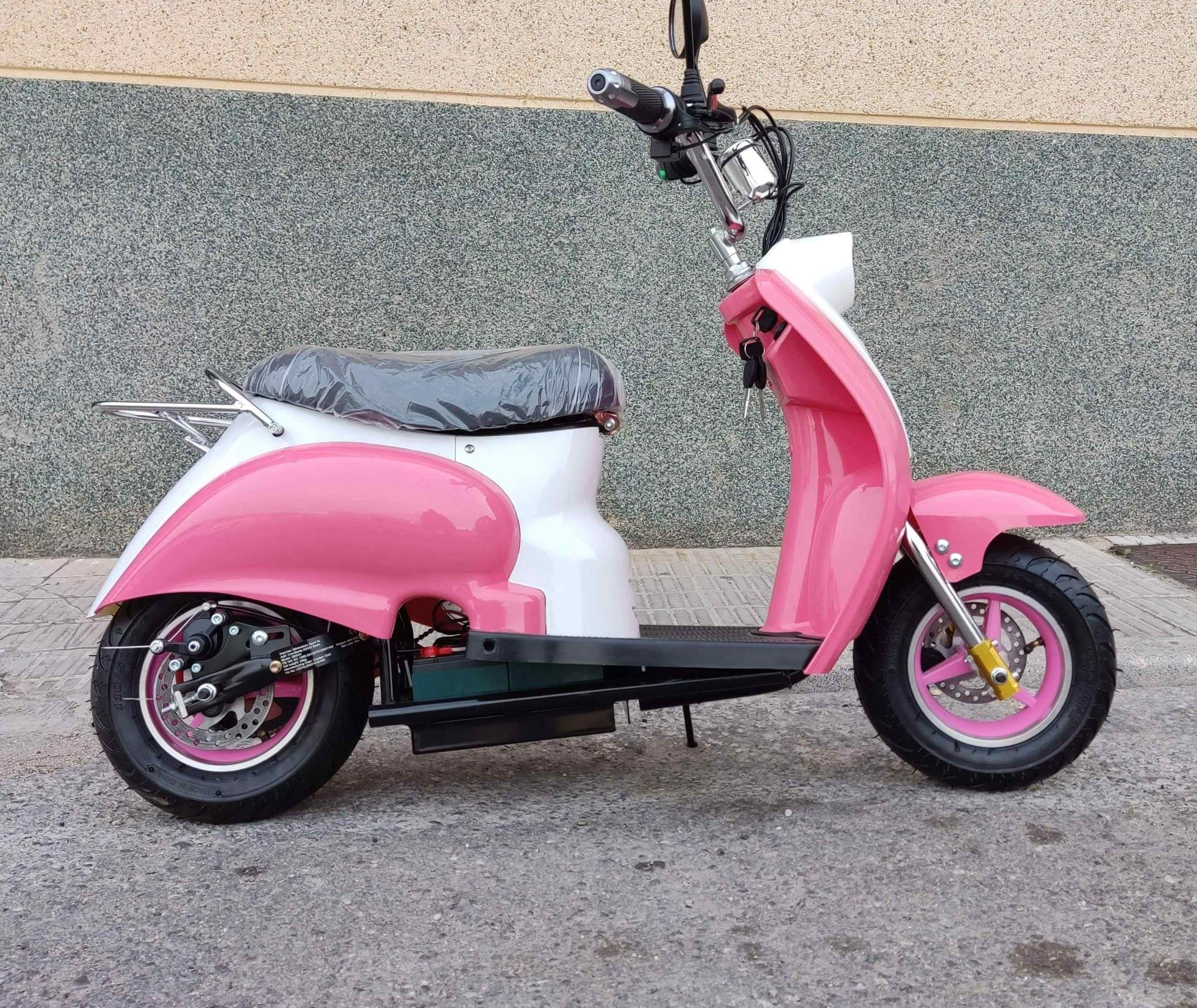 Mini Vespa Scooter Eléctrica 350W 24V Rosa. Para niños de 3 a 8 años. Producto Nuevo