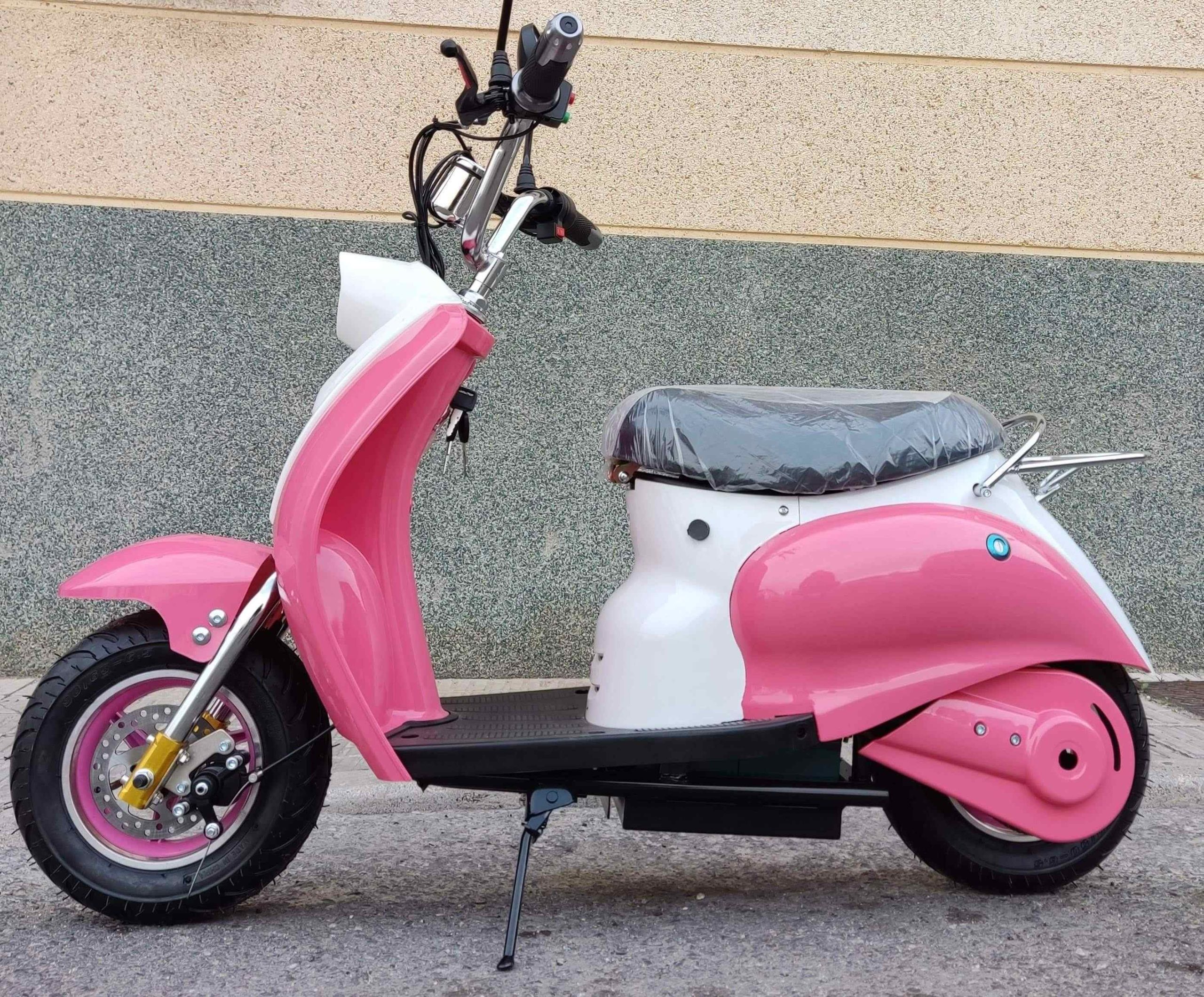 Mini Vespa Scooter Eléctrica 350W 24V Rosa. Para niños de 3 a 8 años. Producto Nuevo